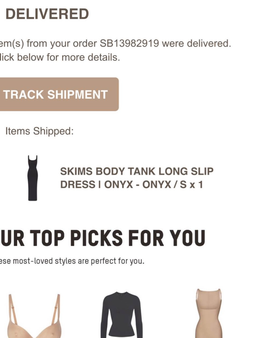 SKIMS Onyx Body Tank Long Slip Dress - Black